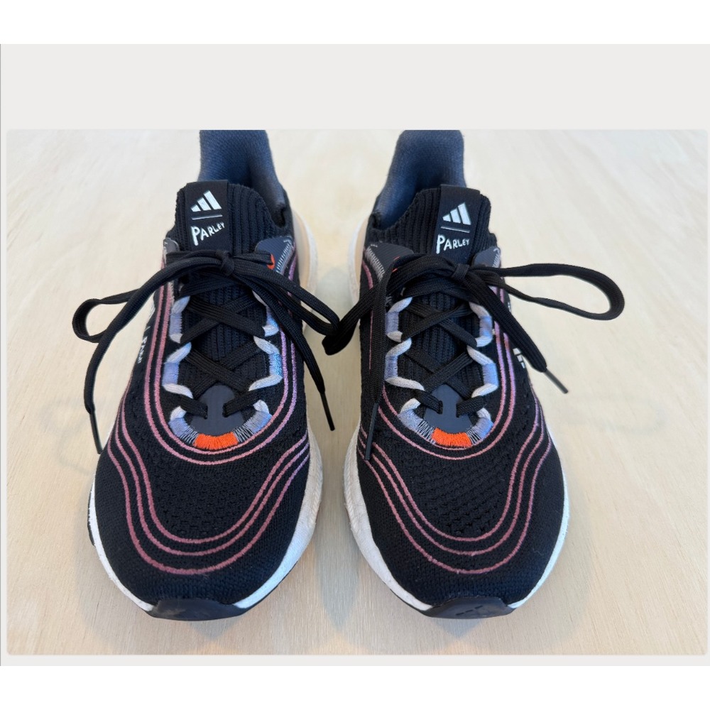 Adidas X Parley Running Shoes Black Pink Orange Primeknit Boost Women's Size 7